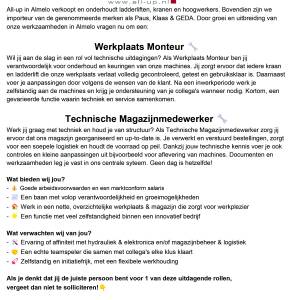 Vacature All-Up BV